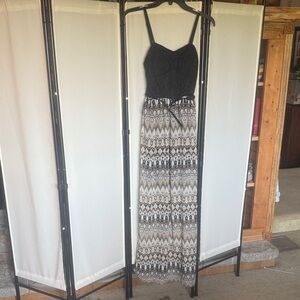 Lily Rose Black and Cream Maxi Dress